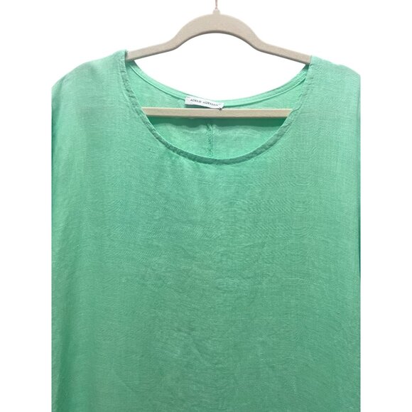 Adele Altman Mint Green Linen Shift Dress - Picture 4 of 8